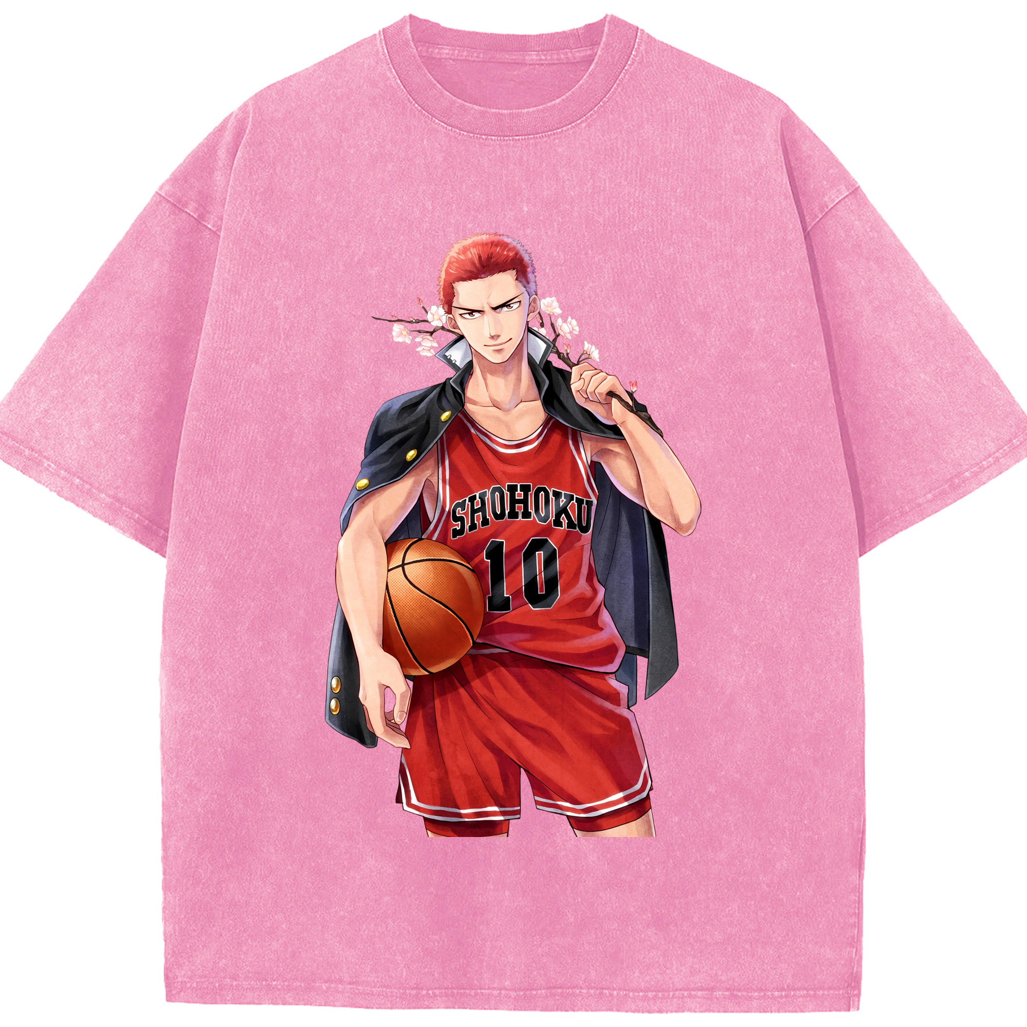 （画像用） SLAM DUNK／スラムダンク 綿100% ヴィンテージ風 半袖Tシャツ（フロントプリント）